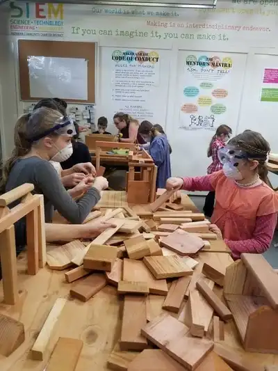 Student wood working