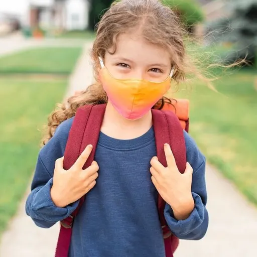 Kid wearing a mask